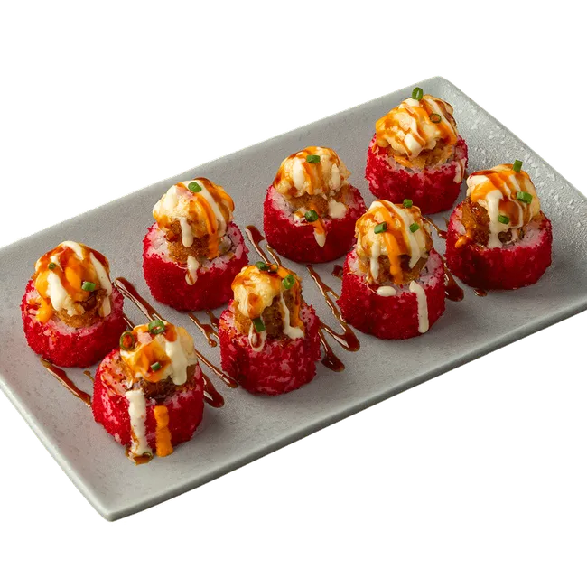 Запечённый ролл с треской и пармезаном