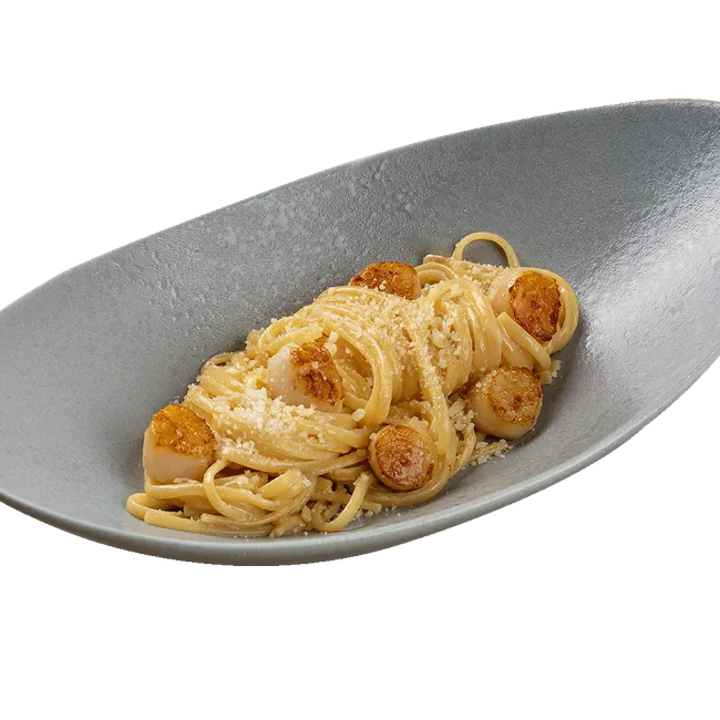 Паста с гребешками