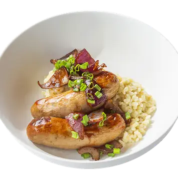 Купаты из цыплёнка с соусом BBQ