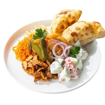 Шаверма на тарелке