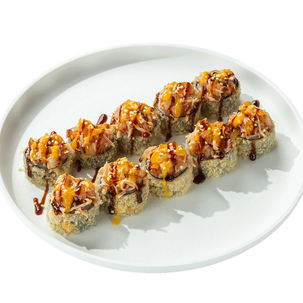 Лонг ролл с креветкой и крабом