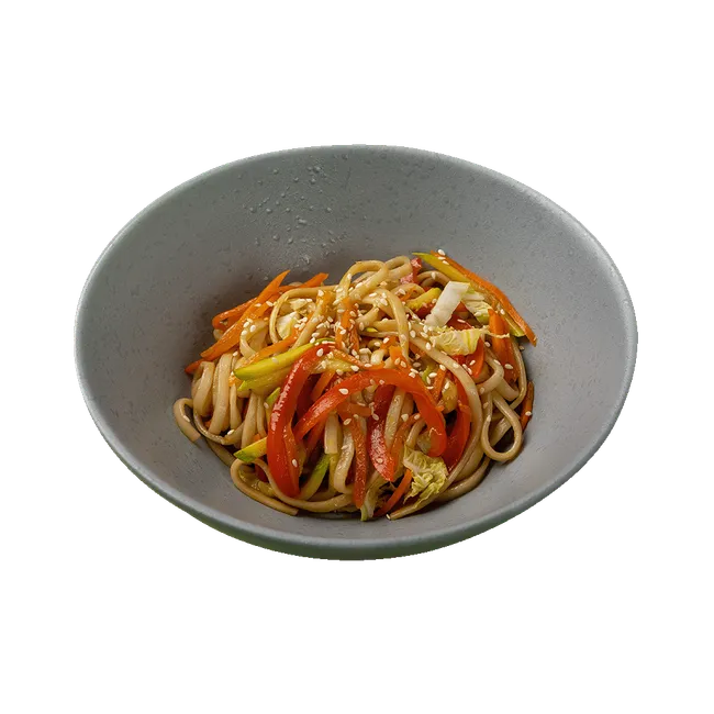 Удон с овощами и соусом терияки