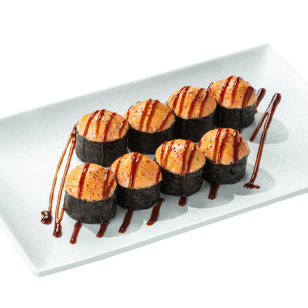 Самурай с лососем и креветками