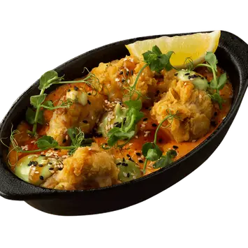 Спайси цыплёнок в панировке с рисом