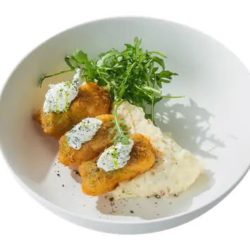 Филе трески в панировке со сливочным кремом