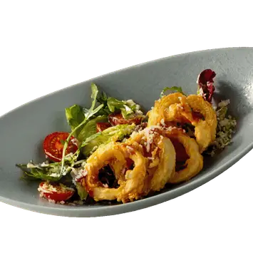 Салат с кальмаром в панировке