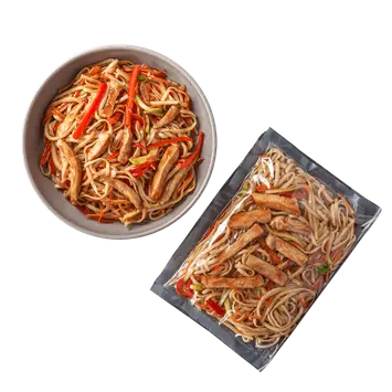 Удон с цыплёнком, овощами и соусом удон 600 г