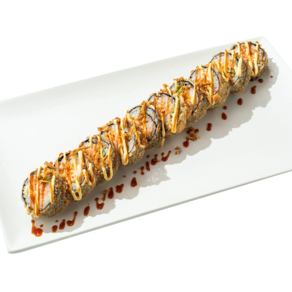 Лонг ролл в темпуре с лососем