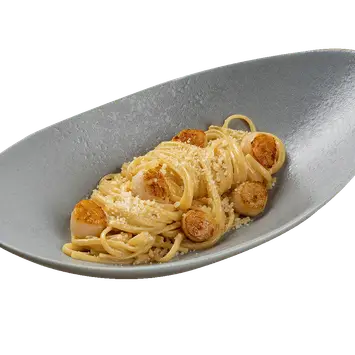 Паста с гребешками