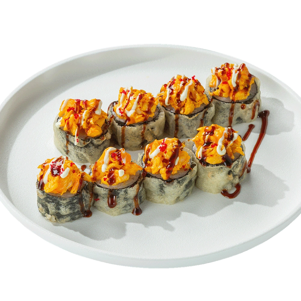 Ролл с креветками васаби