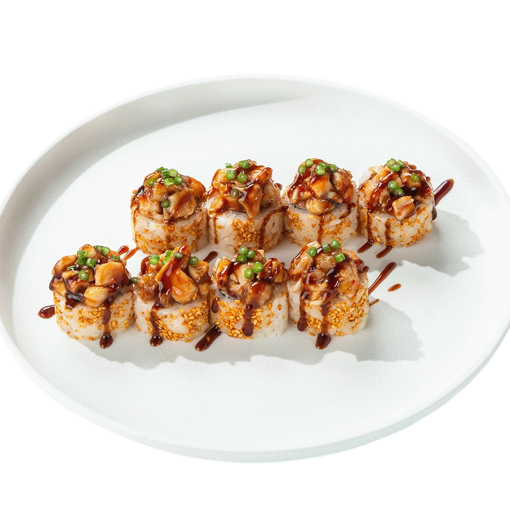 Ролл с креветками свит чили