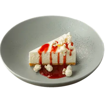 Сливочный чизкейк с клубничным соусом