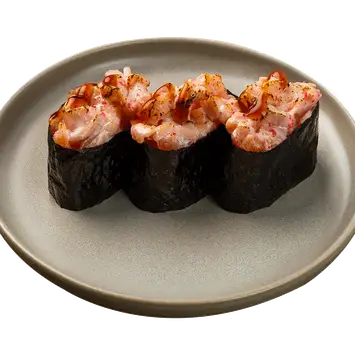 Суши, запечённые под сырным соусом лосось (3 шт.)