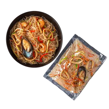 Фунчоза с морепродуктами, овощами и соусом терияки 600 г