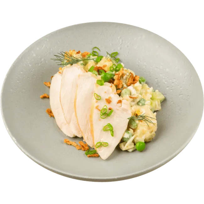 Оливье с цыплёнком