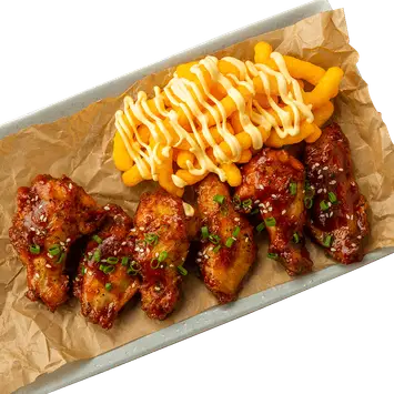 Острые крылья BBQ с сырными читос